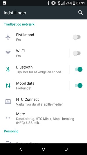 Vælg Wi-Fi