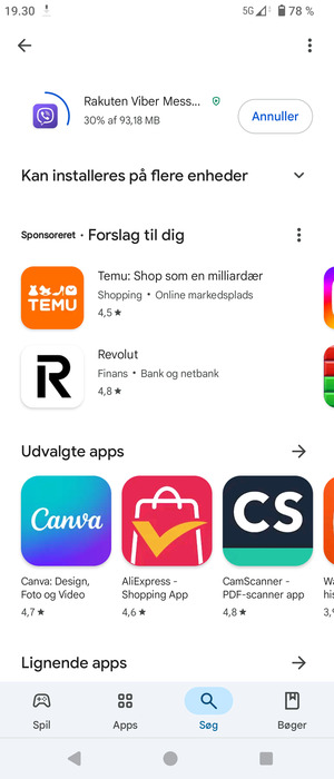 Afvent at installeringen er afsluttet
