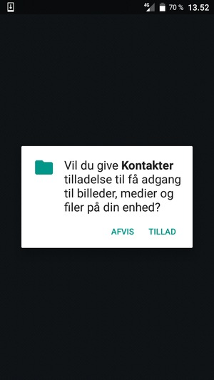Vælg TILLAD