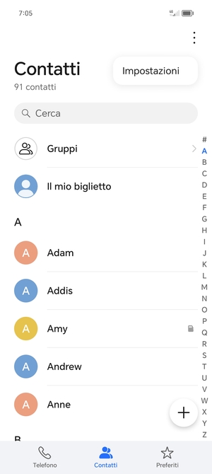 Seleziona Impostazioni