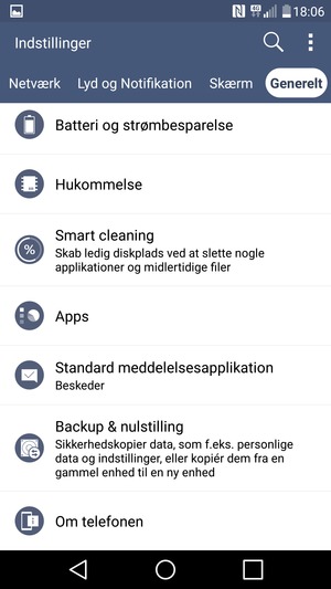Scroll til og vælg Om telefonen