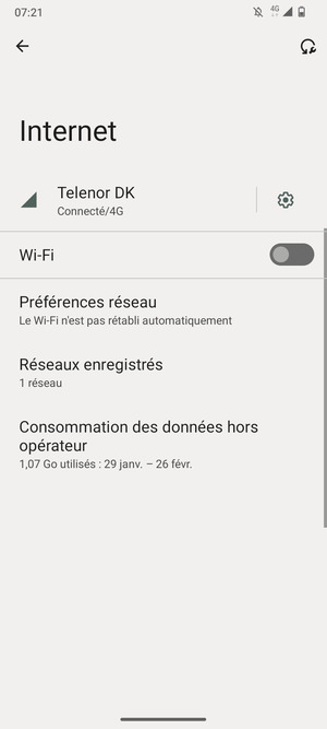 Activer le Wi-Fi