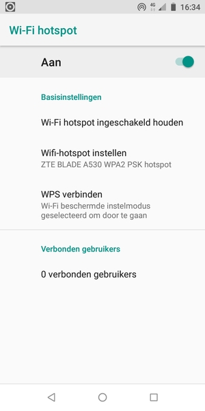 Uw telefoon is nu geïnstalleerd voor gebruik als modem