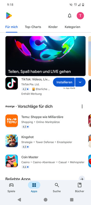 Wählen Sie Suche