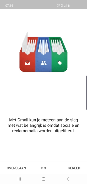 Selecteer GEREED
