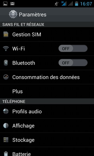Sélectionnez Plus