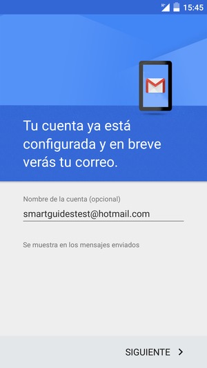 Déle a su cuenta un nombre y seleccione SIGUIENTE