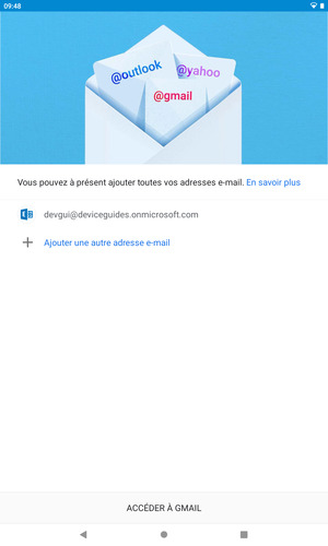 Sélectionnez ACCÉDER À GMAIL