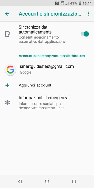 Seleziona il tuo account Google