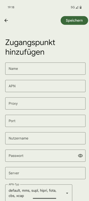 Geben Sie MMS-Informationen ein