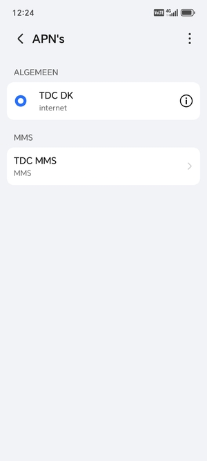 Uw telefoon is nu geïnstalleerd voor mms