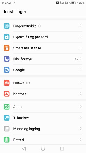 For å aktivere skjermlåsen, gå til Innstillinger-menyen og velg Skjermlås og passord