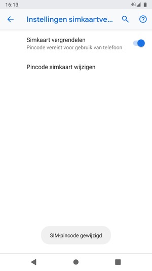 Uw SIM-pincode is gewijzigd
