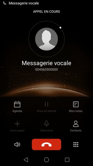 Si votre messagerie vocale appelle comme sur cet écran, votre téléphone est configuré correctement.