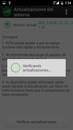 Espere a que la búsqueda termine