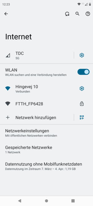Sie sind nun mit dem WLAN-Netzwerk verbunden