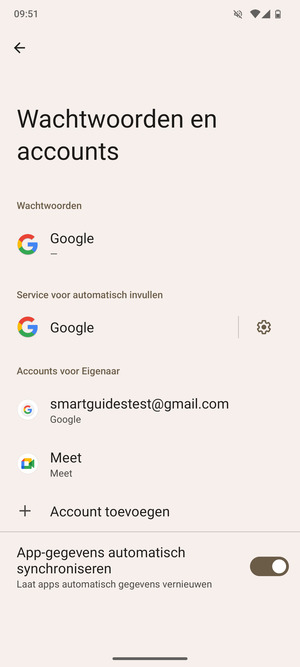 Selecteer uw Google-account