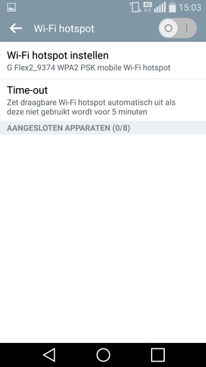 Selecteer Wi-Fi hotspot instellen