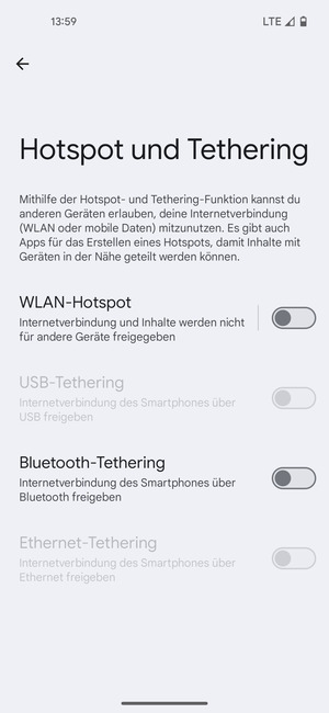 Wählen Sie WLAN-Hotspot