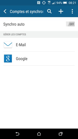 Sélectionnez Google