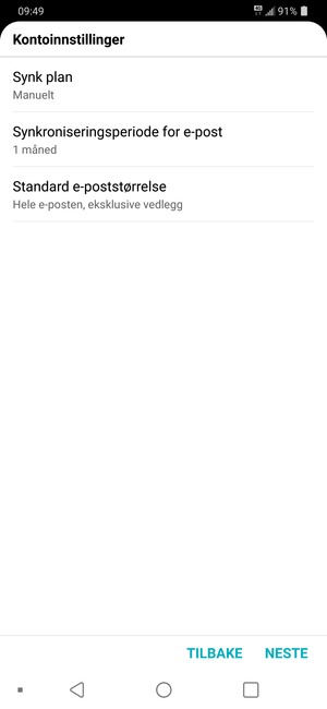 Velg NESTE