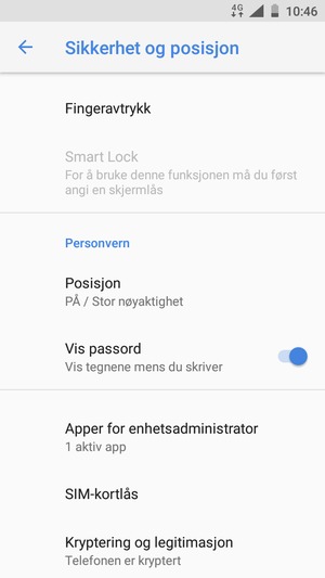 Bla til og velg Posisjon