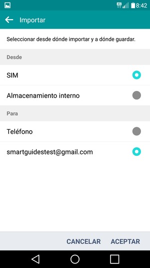 Seleccione su cuenta de Google y seleccione ACEPTAR
