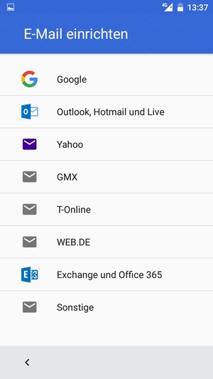 Wählen Sie Outlook, Hotmail und Live