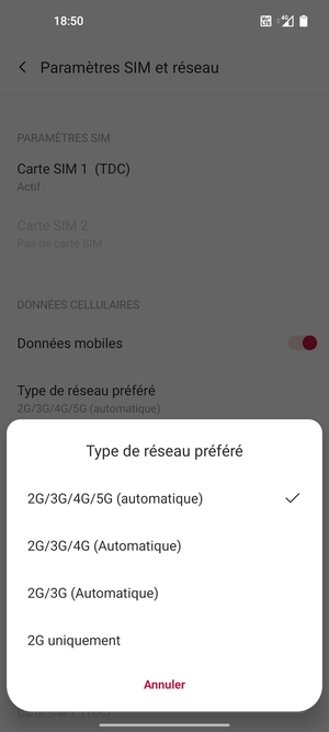 Sélectionnez votre option préférée