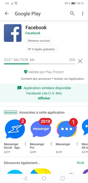 Veuillez attendre la fin de la procédure d'installation