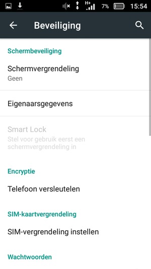 Selecteer Schermvergrendeling