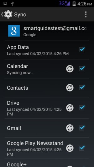 Your information will be synchronised