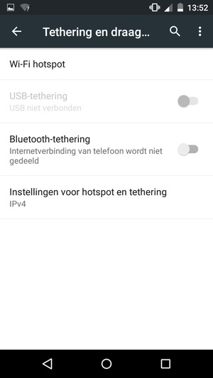 Selecteer Wi-Fi hotspot