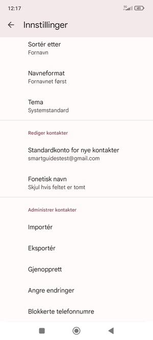 Bla til og velg Importér