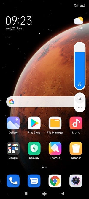 Continue to press to take the volume down to the required level
