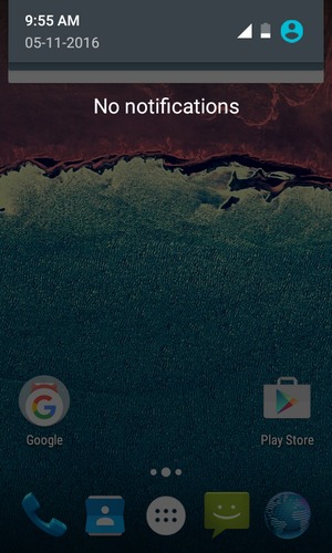 Slide down the top menu again