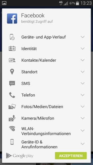 Wählen Sie AKZEPTIEREN