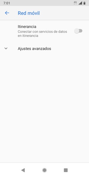 Para cambiar la red en caso de problemas de conectividad, seleccione Ajustes avanzados