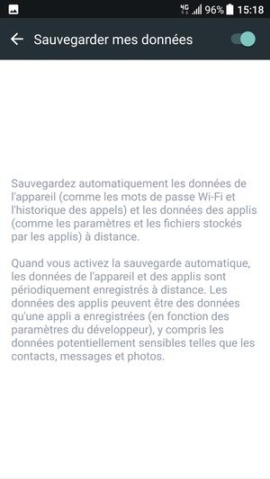 Sélectionnez le bouton Retour