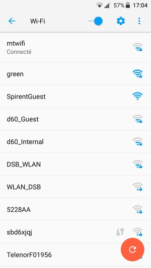 Vous êtes maintenant connecté au réseau Wi-Fi