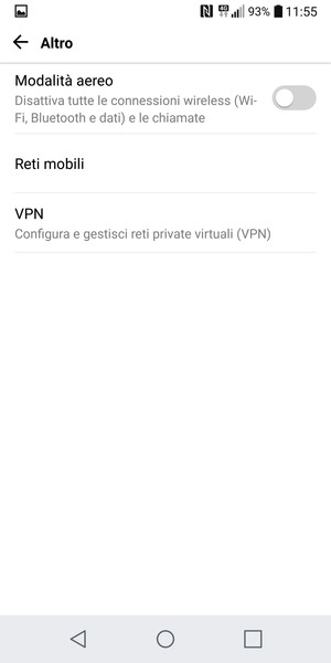 Seleziona Reti mobili