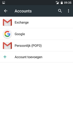 Selecteer Google