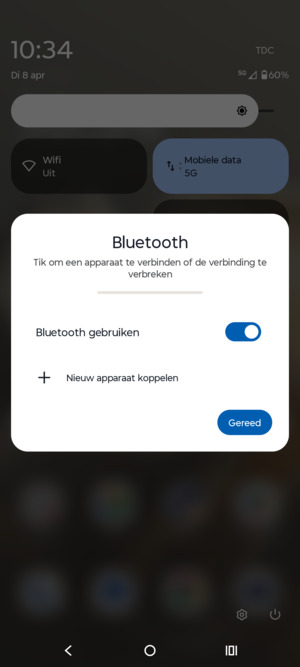 Schakel  Bluetooth gebruiken uit