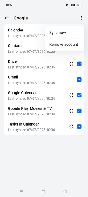 Select Sync now