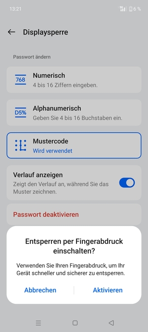 Wählen Sie die gewünschte Option