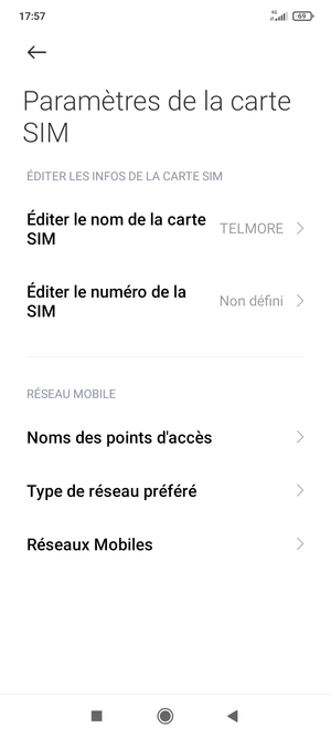 Sélectionnez Noms des points d'accès