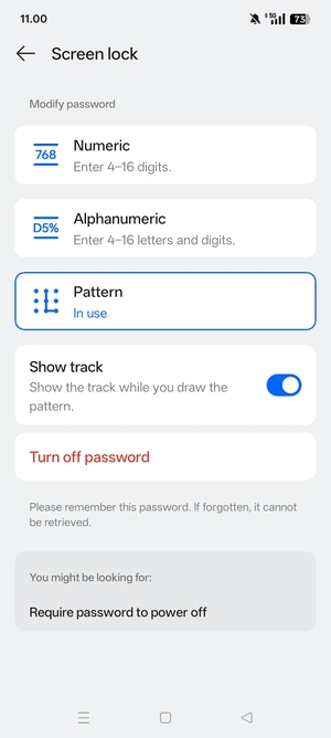 Your phone is now secure with a screen lock