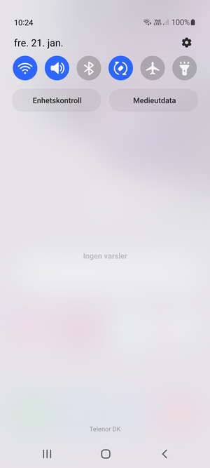 Dra ned toppmenyen igjen