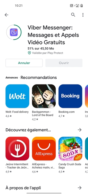 Veuillez attendre la fin de la procédure d'installation