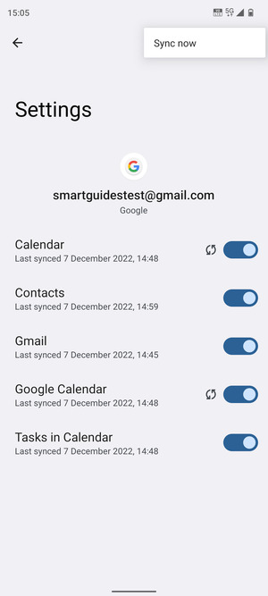 Select Sync now